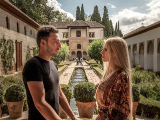PREBODA en el palacion de la ALHAMBRA GRANADA.
