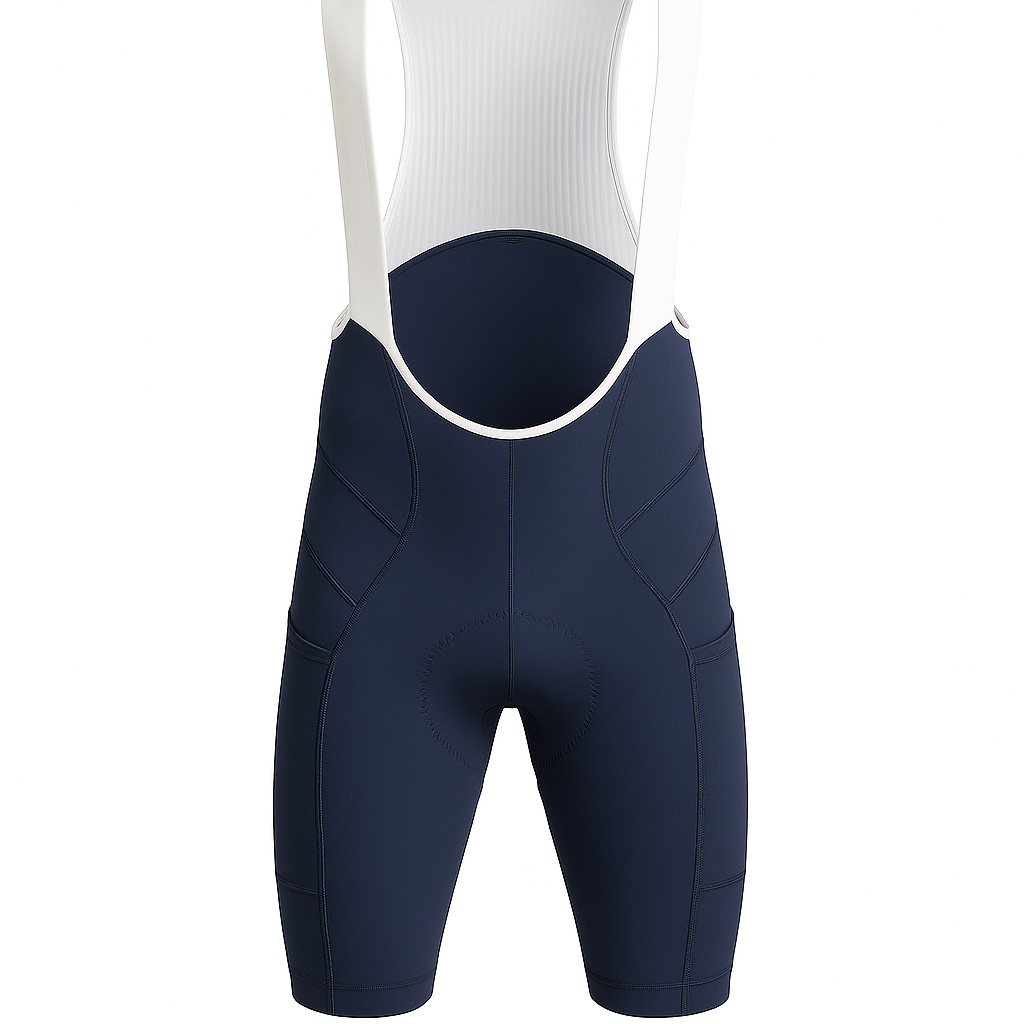 Navy Cargo bib shorts - Mens