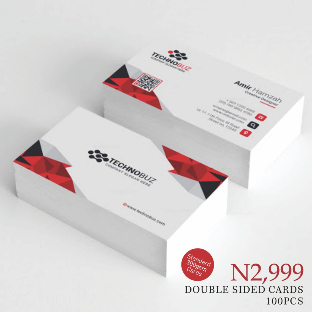 Double Sided Complimentary Cards