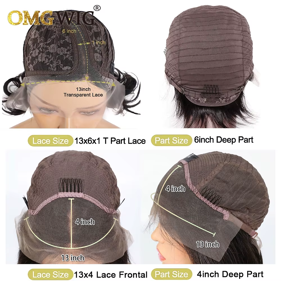 Thumbnail: Wavy 13X4 Lace Frontal Bob Wig with Bangs - Brazilian Remy Human Hair