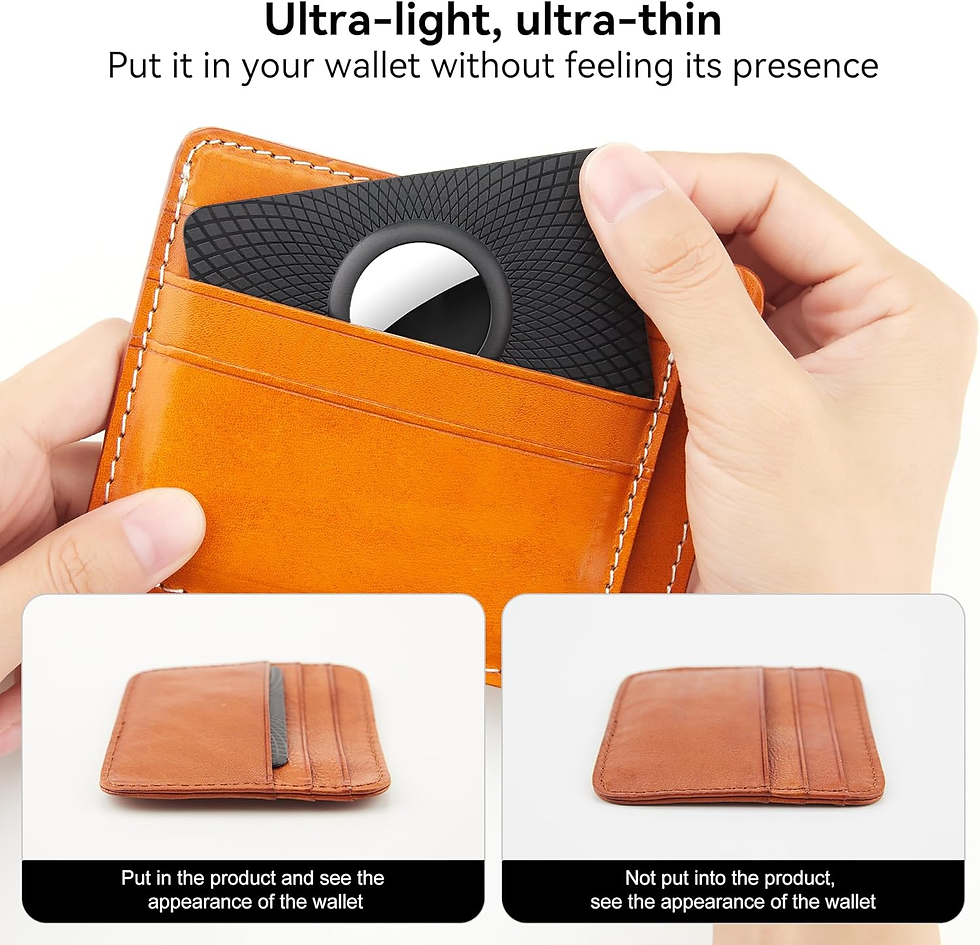Thumbnail: Ultra Thin Airtag Wallet Holder 2 Pack for Purse & Backpack
