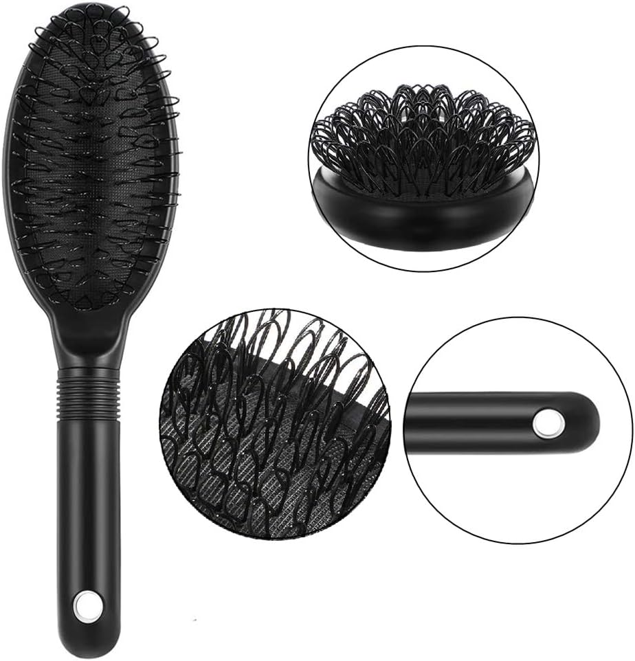 Thumbnail: Wig & Hair Extension Brush Set - Soft Detangler for Wigs & Natural Hair