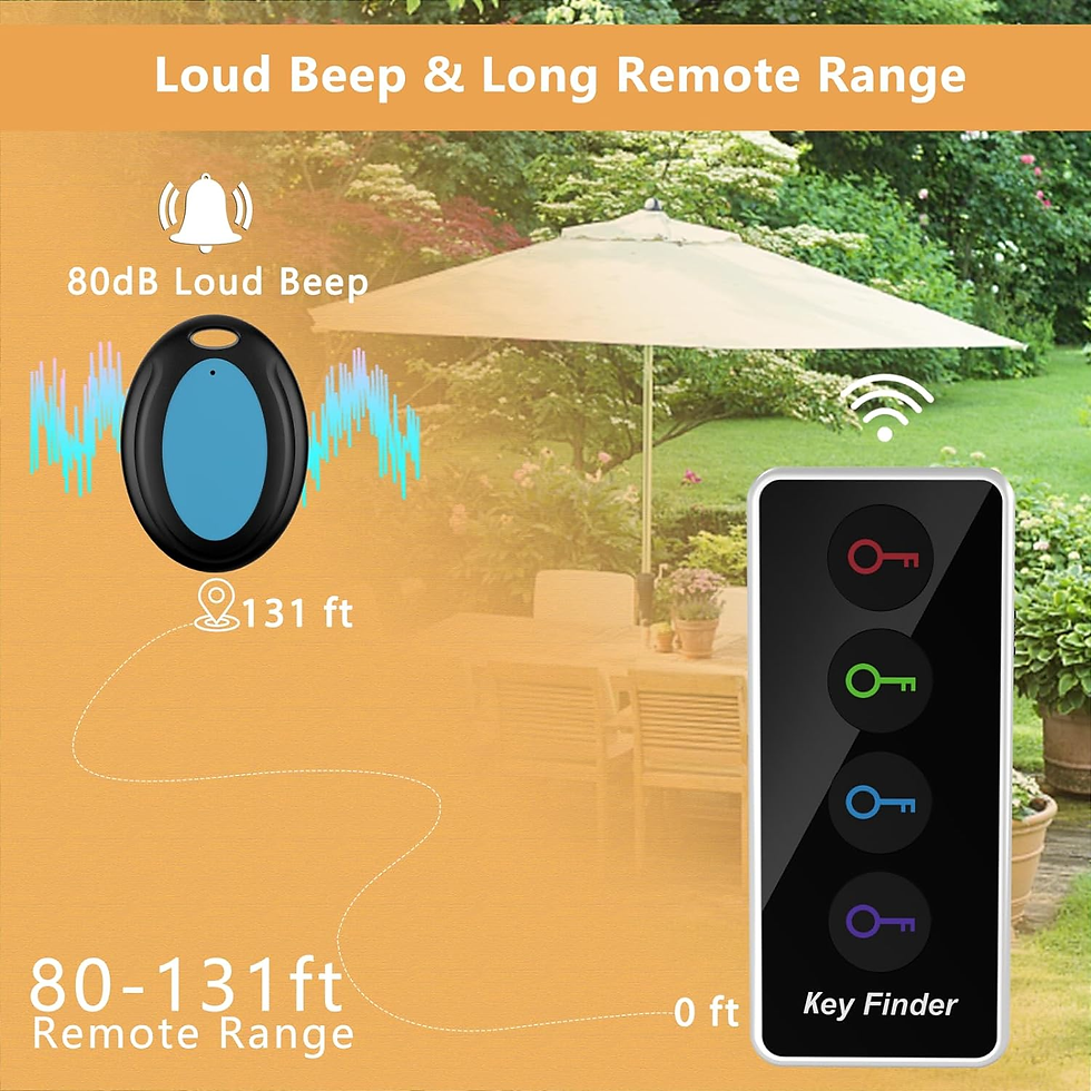 Thumbnail: LED Lost Remote Finder - 131Ft Key Locator with 4 Tags & Sound Alerts