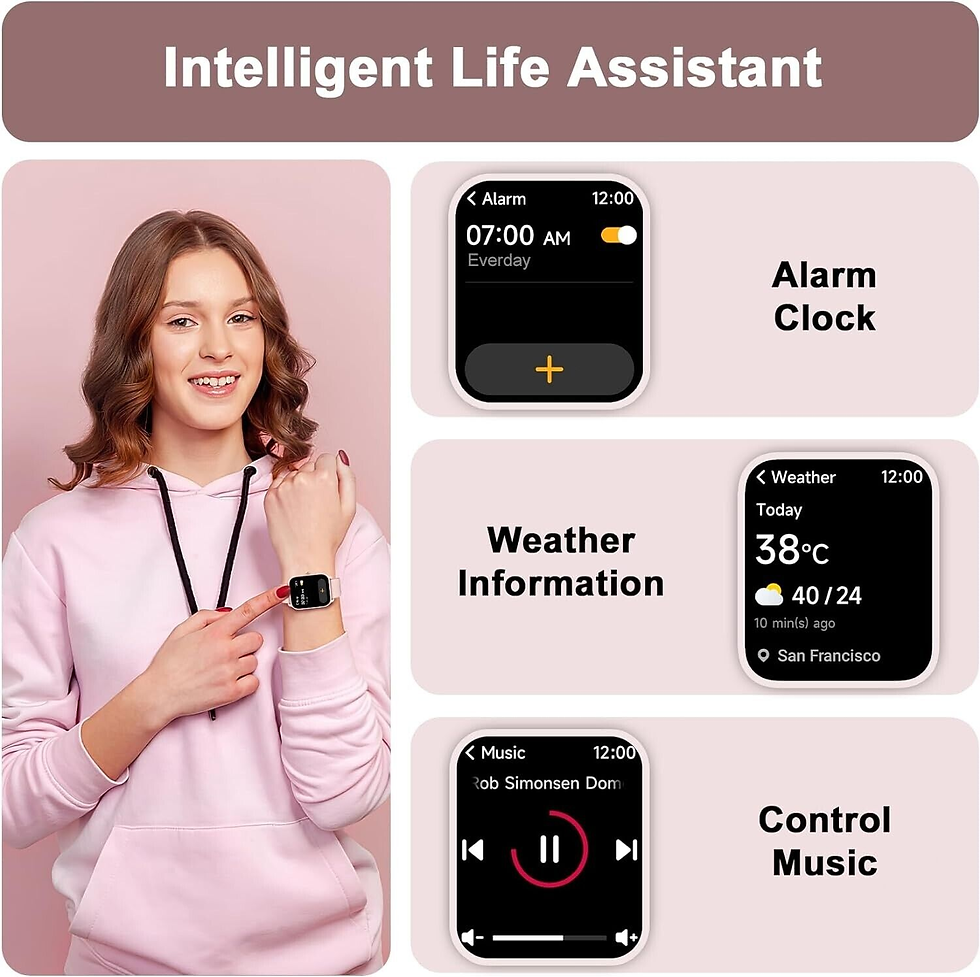 Thumbnail: Women Alexa Smartwatch Fitness Bluetooth Call Watch for Android and Iphone