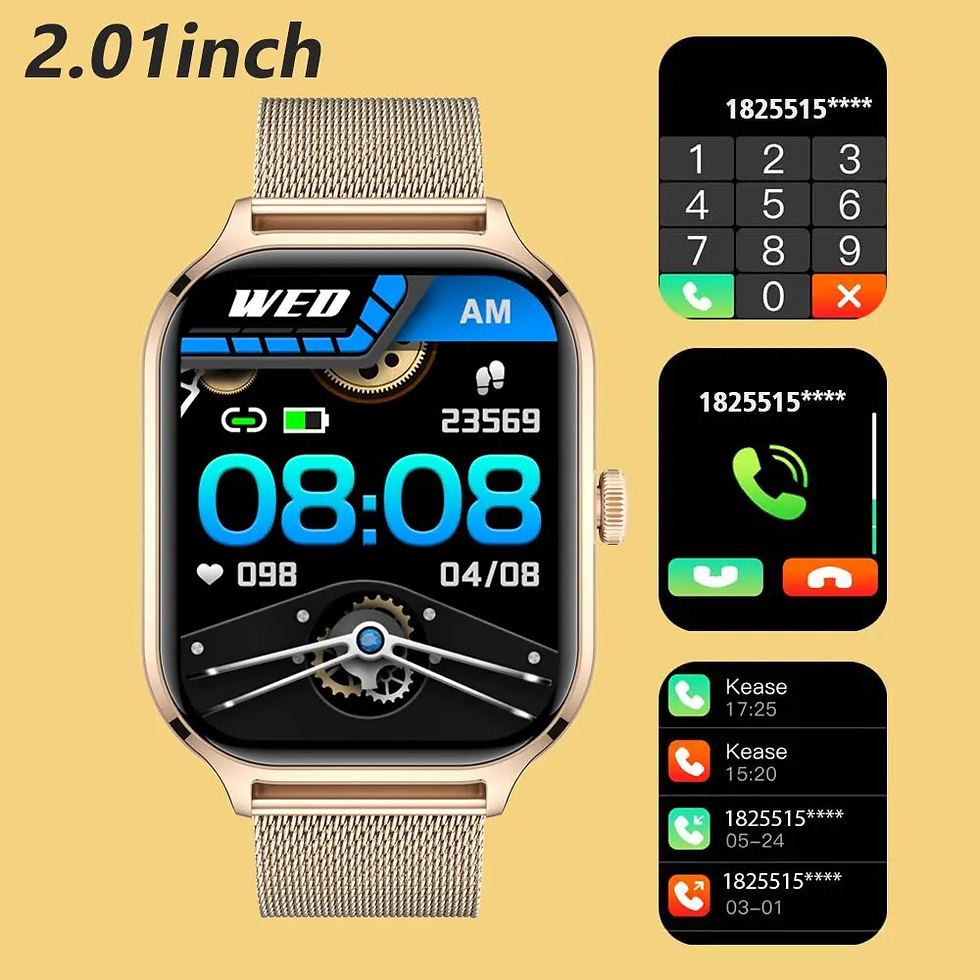 Thumbnail: 1.91" Smartwatch for Women & Men - Bluetooth Call, Heart Rate & Blood Oxygen Tra