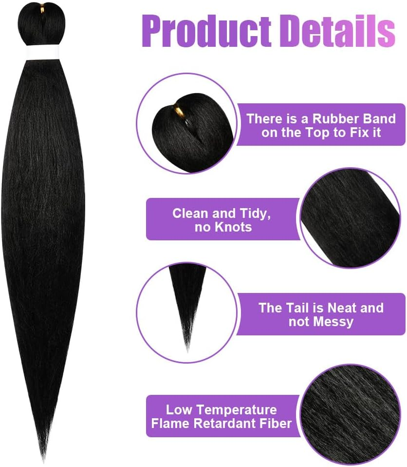 Thumbnail: 23" Pre-Stretched Synthetic Braiding Hair for Knotless Box Braids