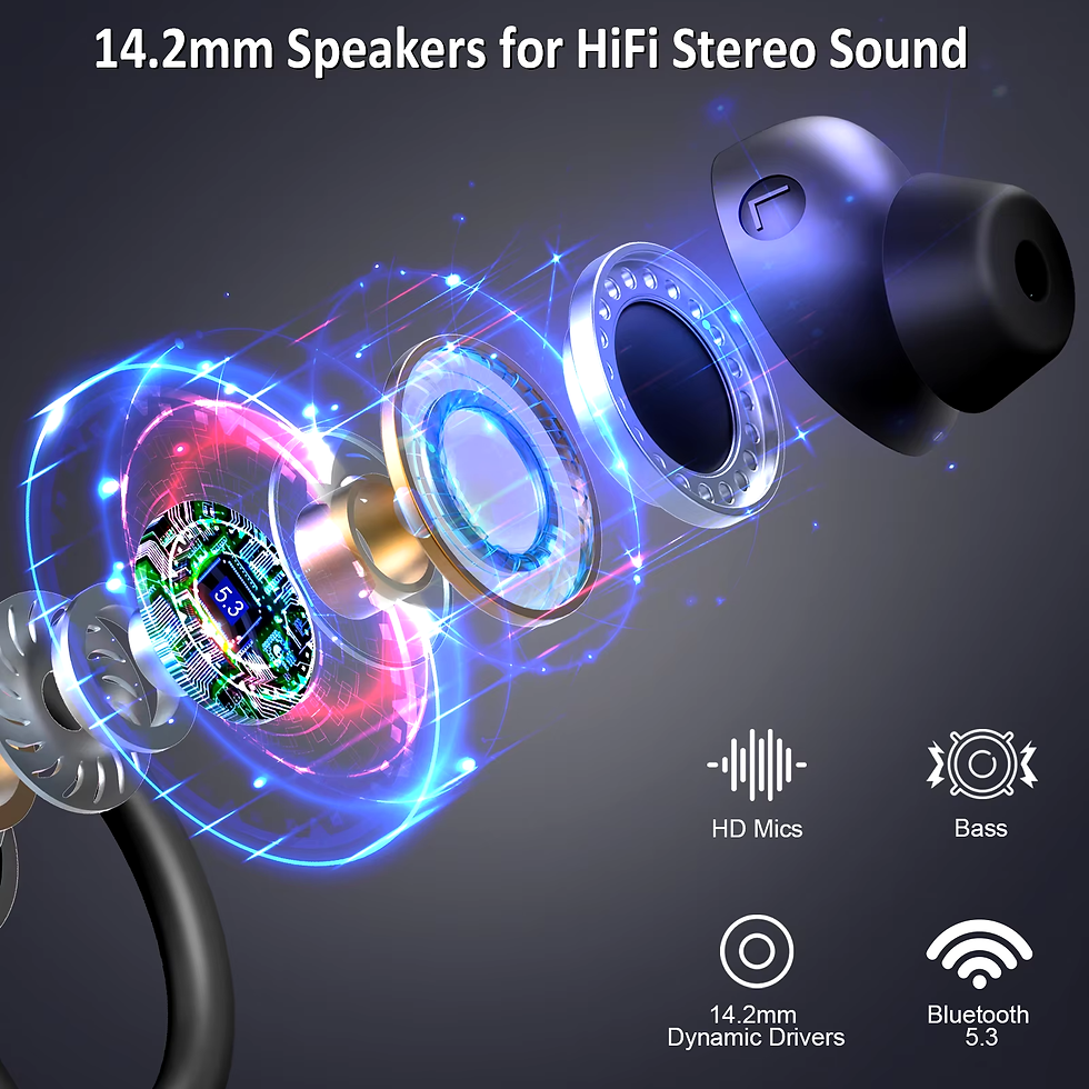 Thumbnail: Bluetooth 5.3 Wireless Earbuds, 48H Playtime, Noise Cancelling, Sport Headphones