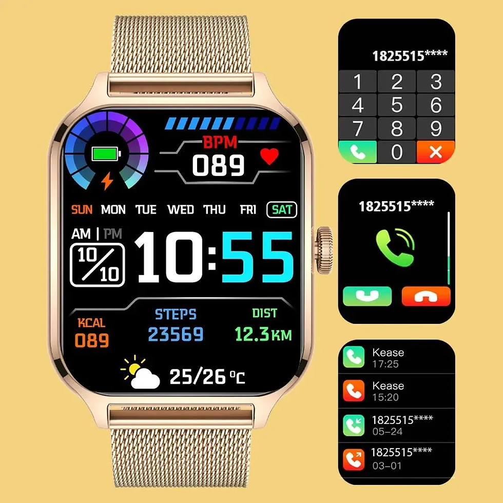 Thumbnail: 1.91" Smartwatch for Women & Men - Bluetooth Call, Heart Rate & Blood Oxygen Tra