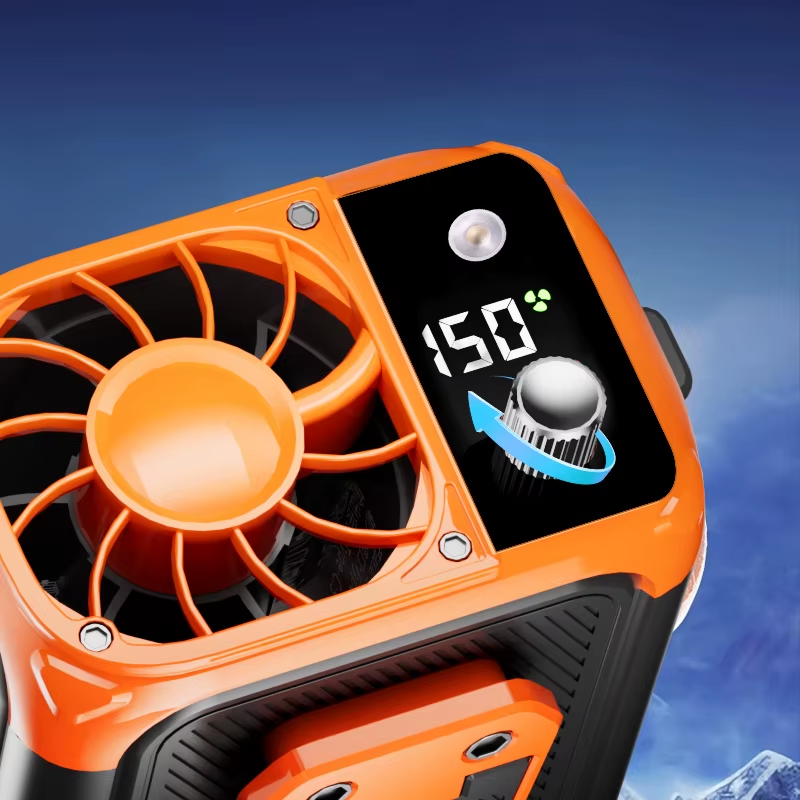 Thumbnail: Bladeless Mini Waist Fan with USB, Neck Hanging, Power & Light Display