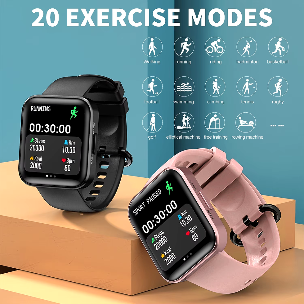 Thumbnail: 1.71" Smart Watch for Men & Women - Fitness Tracker, Heart Rate, IP68 Waterproof