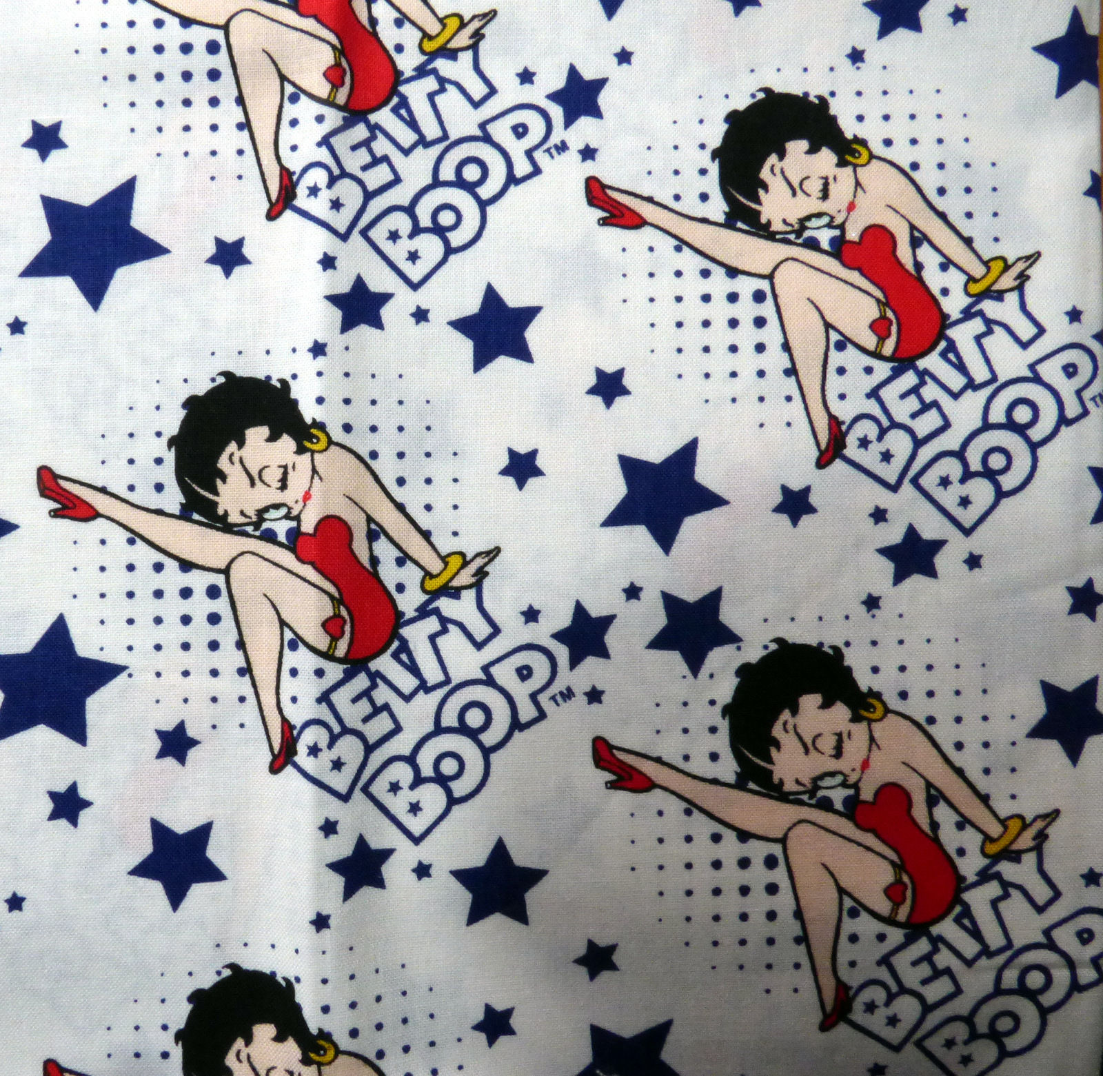 Navy Blue, White & Boop ~ All Star Betty Boop      Fabric # V110