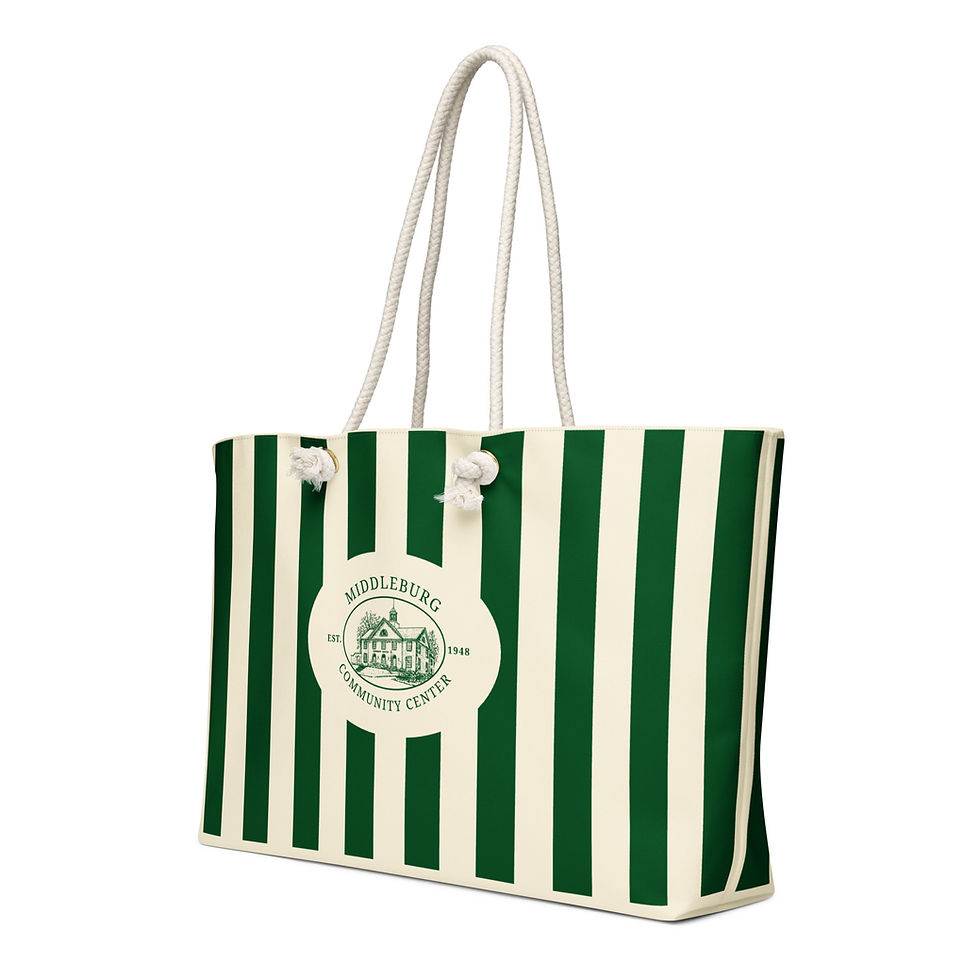 Thumbnail: Green Striped MCC Oversized Weekender Bag