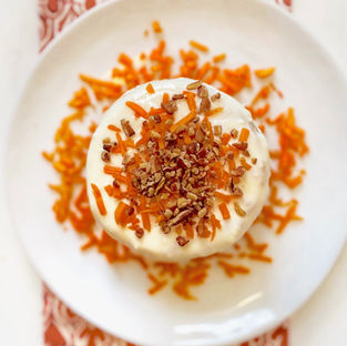 carrot cake pancakes with cream cheese glaze