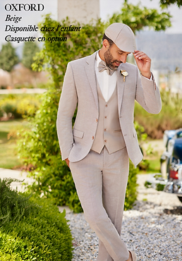 Costume de mariage beige