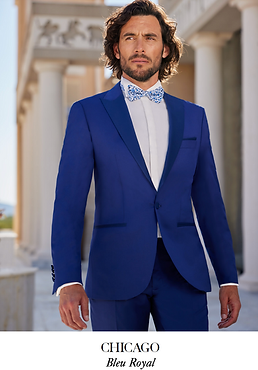 Costume de mariage bleu