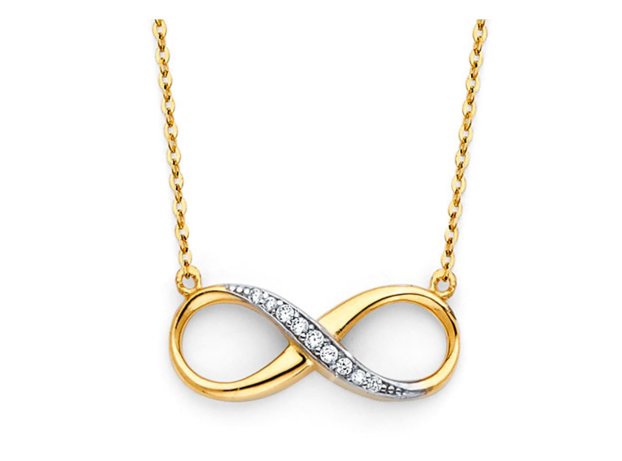 14k Floating Infinity Necklace 