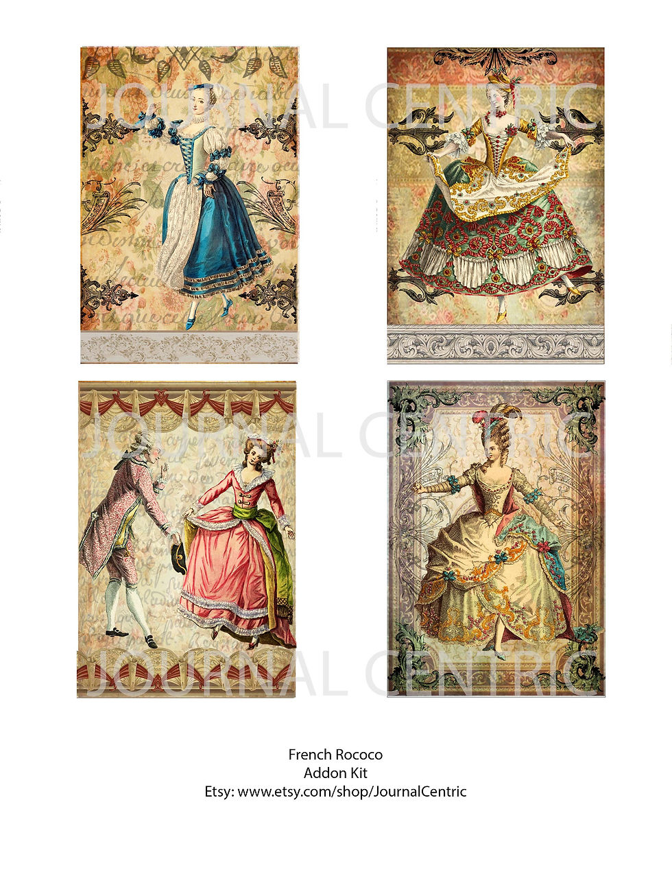 Thumbnail: French Rococo Digital Journal Add-On Kit