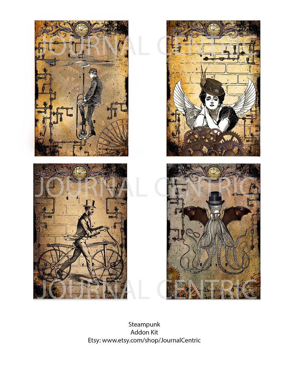 Thumbnail: Grungy Steampunk Digital Journal Add-On Kit