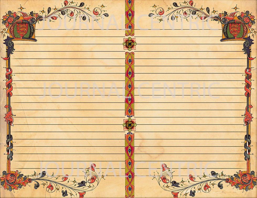 Thumbnail: Medieval Floral Digital Journal Kit