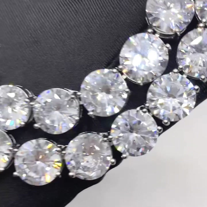 Miniatura: Cadena Tennis Baguette Clasp 10mm x 50cm Platinum