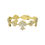 Miniatura: Brazalete Two Crosses Iced Out 25mm x 20cm Gold
