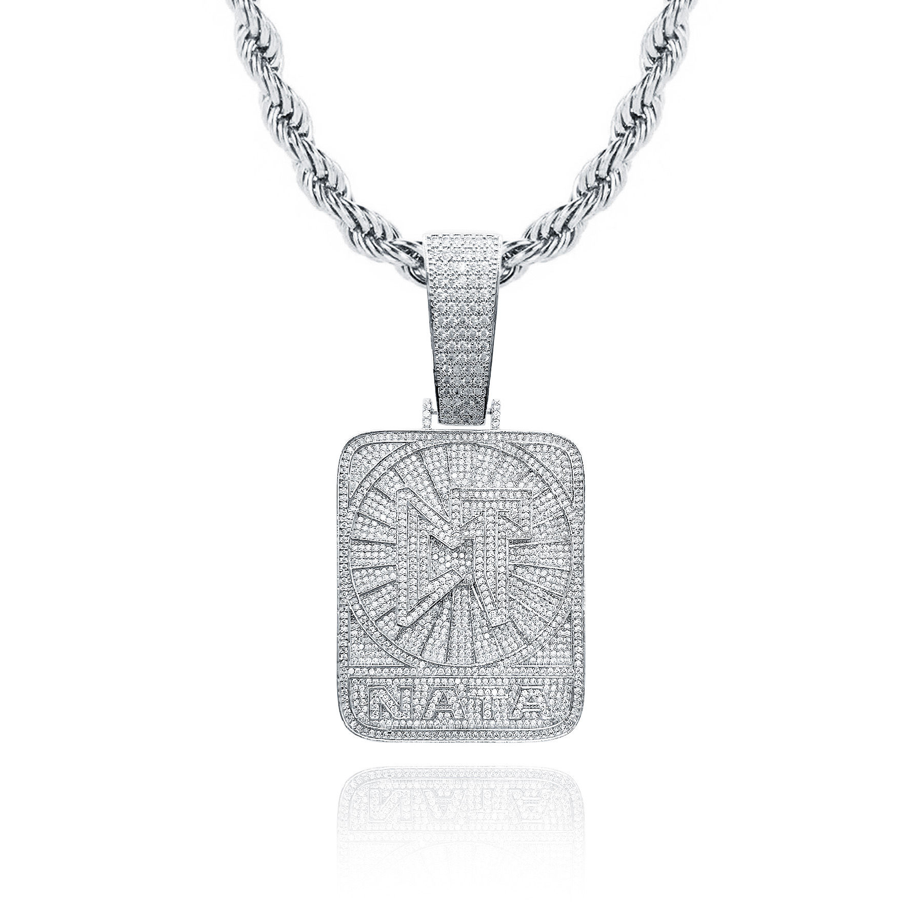 Colgante Natanael Signature Iced Out Platinum