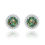 Miniatura: Aros Majesty Green Moissanita Plata 925 7mm