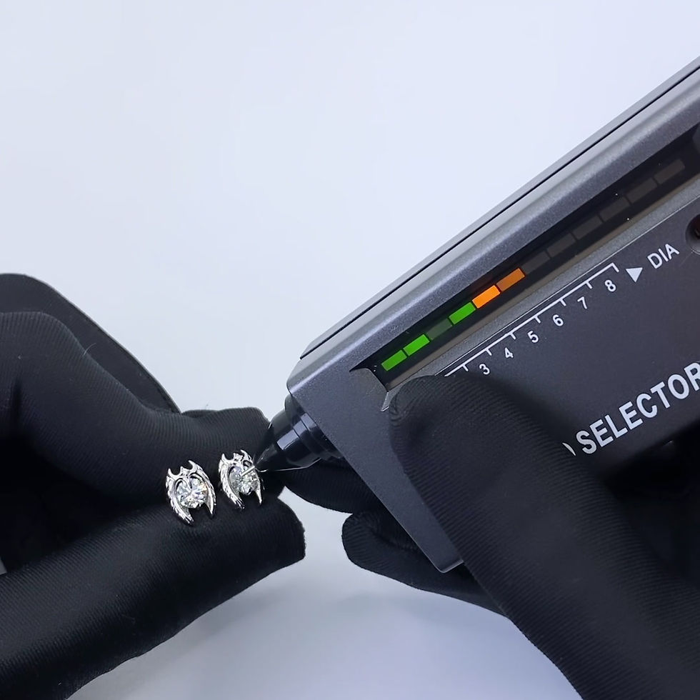 Miniatura: Aros VVS Falcon Moissanita Plata 925