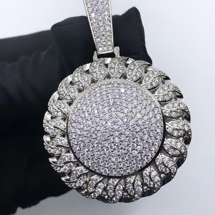 Miniatura: Colgante Cuban Edge Iced Out Platinum