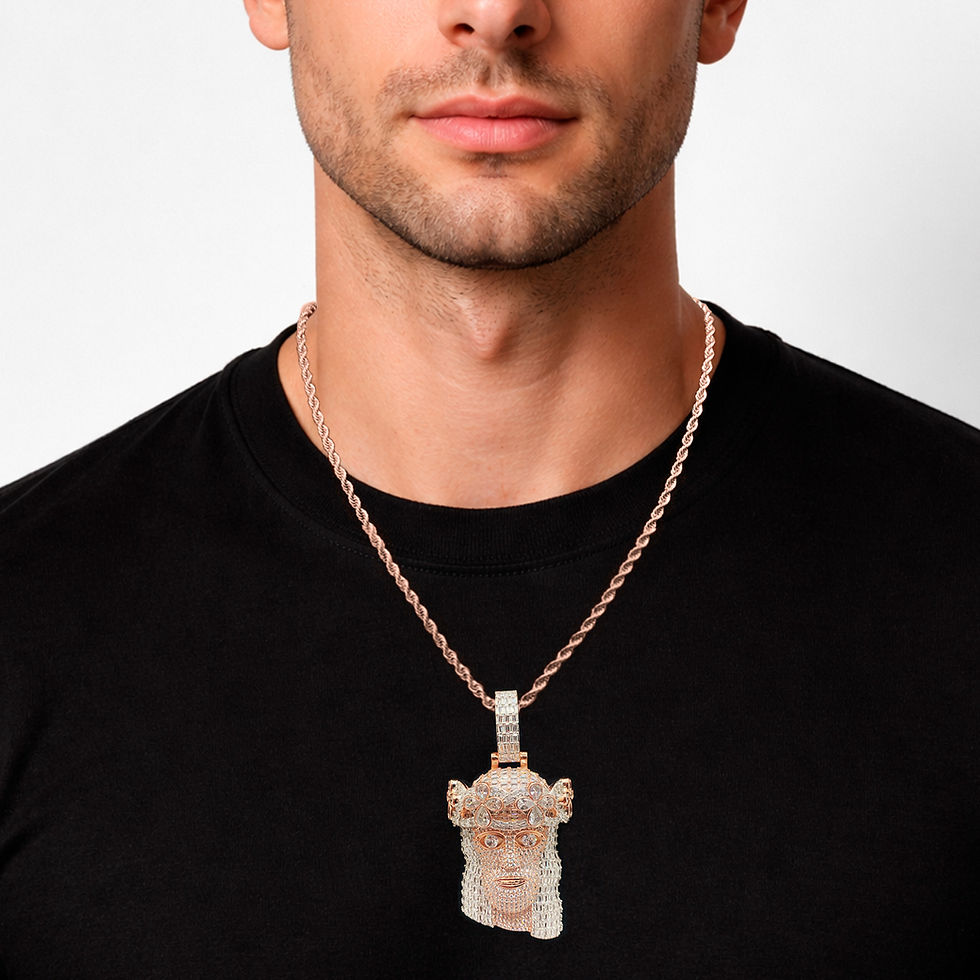Miniatura: Colgante Baguette Jesus Piece Rose Gold