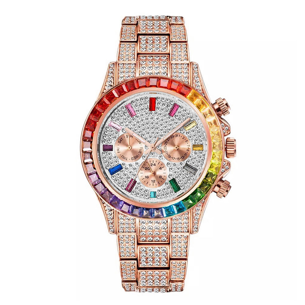 Reloj Rainbow Chrono 42mm Rose Gold