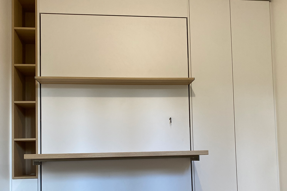Lit Bureau, aménagement sur mesure sur Annecy. Menuisier Megève