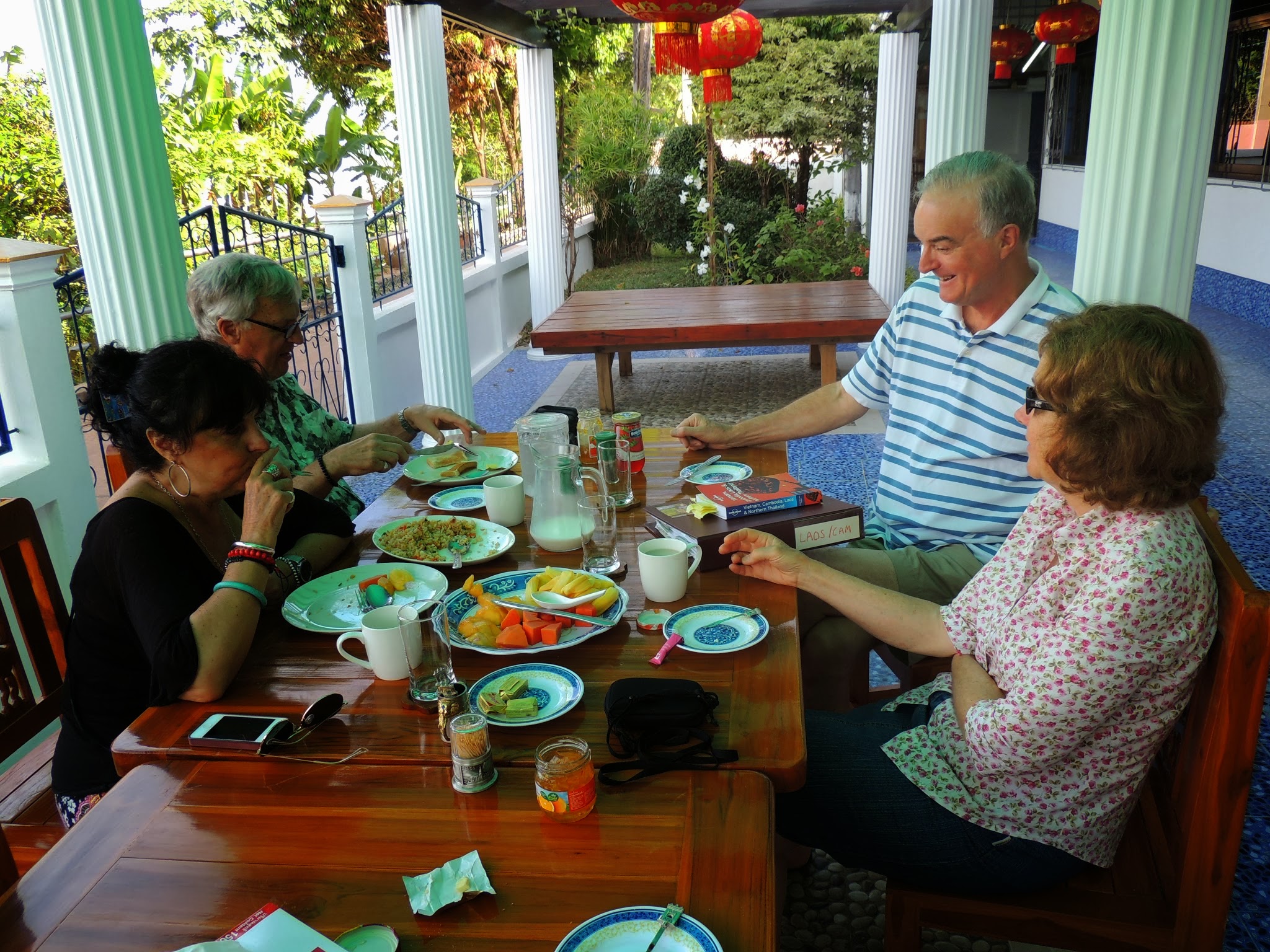 Charles & Majo at breakfast
