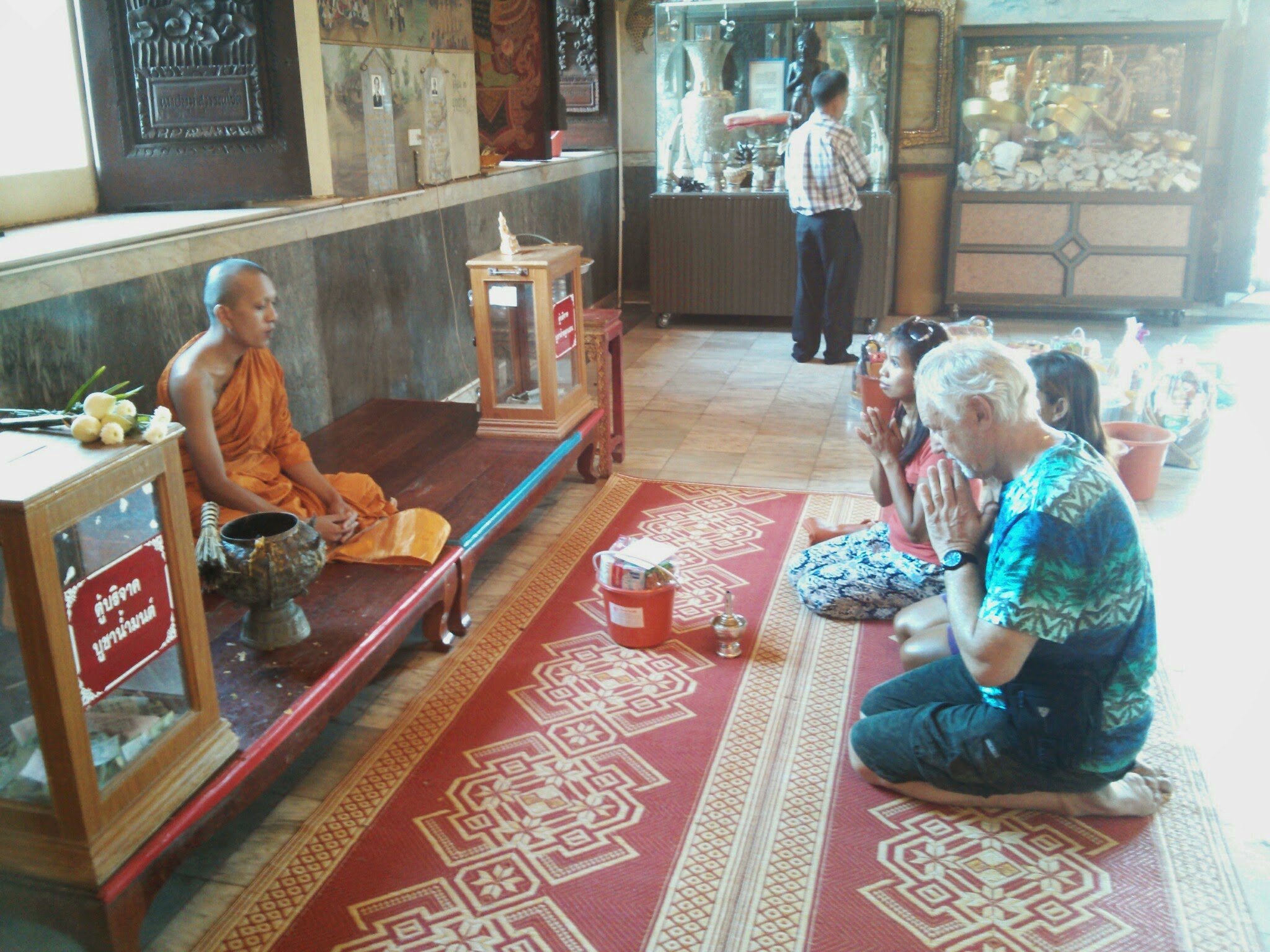 Paul blessed by a monk