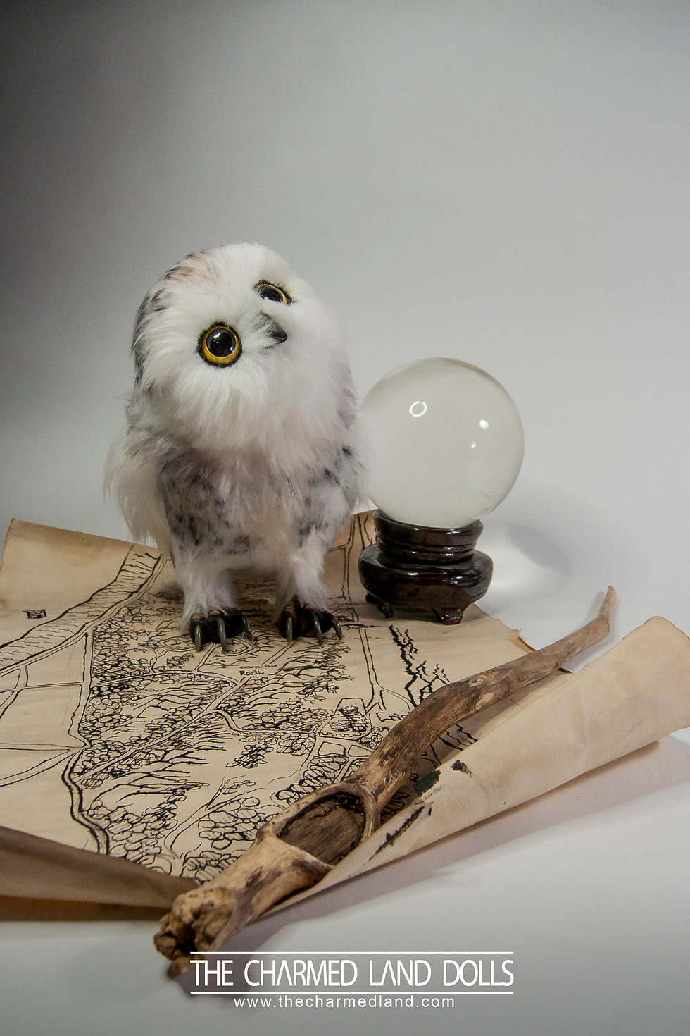 OOAK Owl faux fur fantasy creature