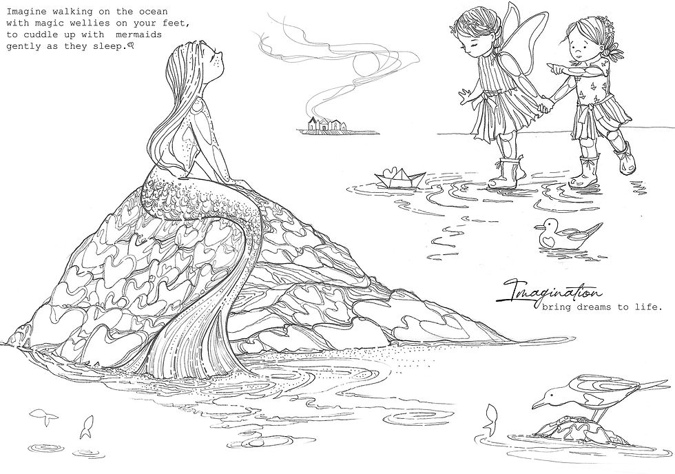 Thumbnail: Cotton Socks Chapter 10 - Imagination A5 - 7 Stamp Set