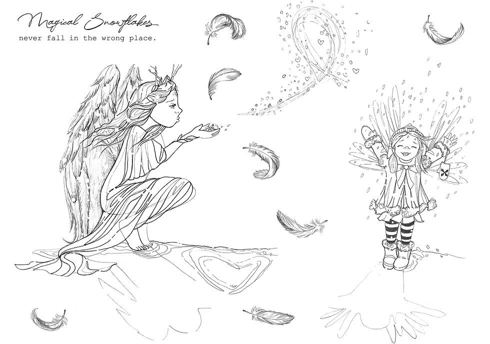 Thumbnail: Cotton Socks Chapter 8 -Magical Snowflakes -  A5 11 Stamp Set