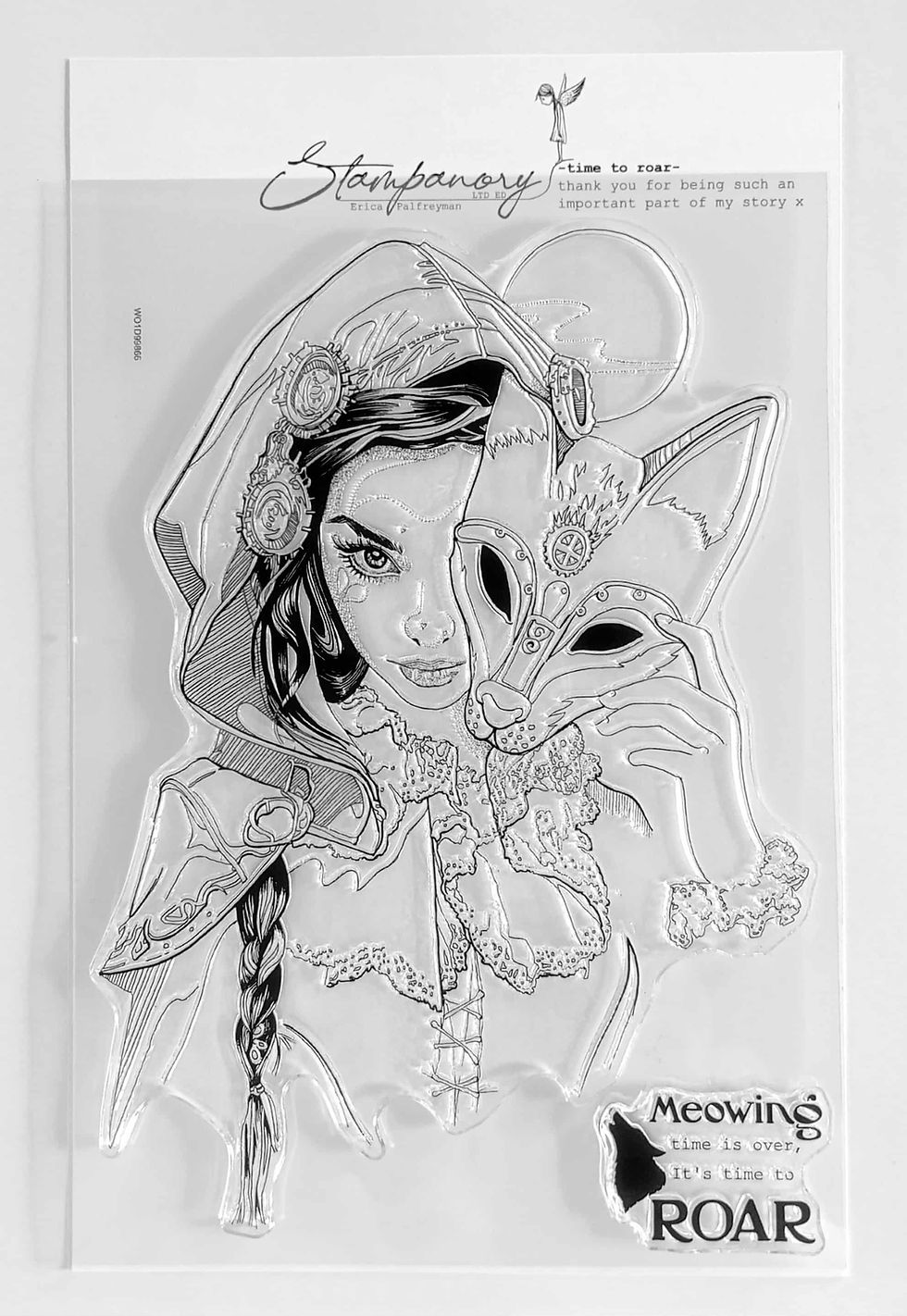 Time To Roar - Clear Acrylic A5 Stamp - Hand Drawn - Limited Edition