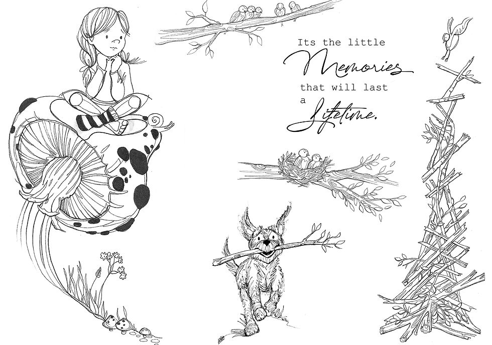 Thumbnail: Cotton Socks Chapter 9 - Memories To Last-  A5 6 Stamp Set