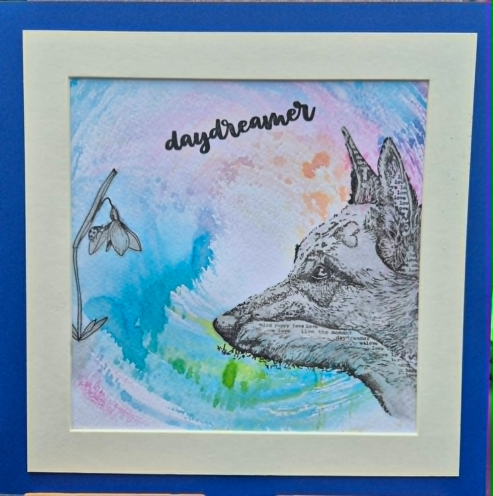 Thumbnail: Daydreamer Dog- Clear Acrylic A5 Stamp - Hand Drawn - Limited Edition