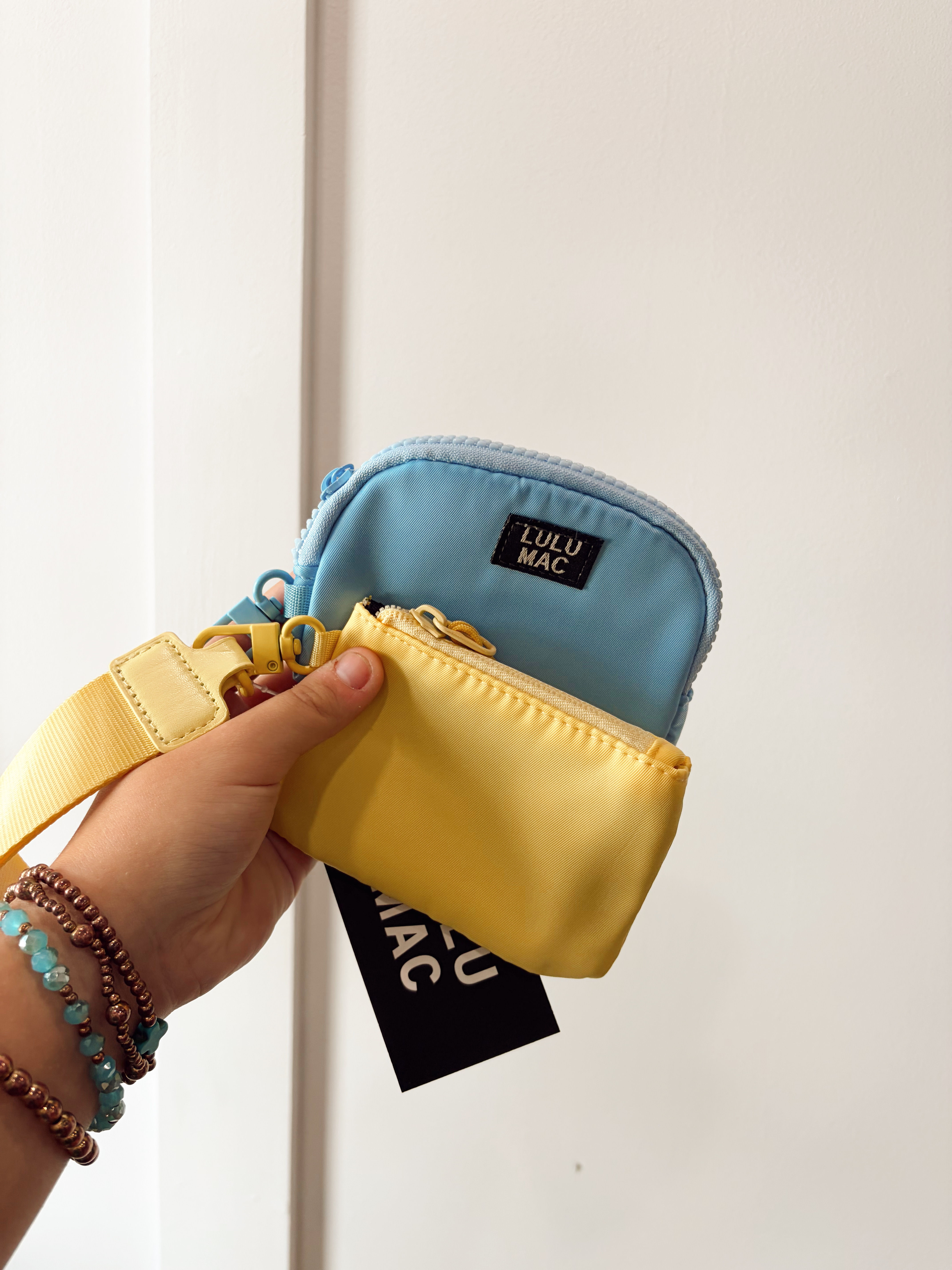 Lulu Mac Keychain- Butter/Light Blue