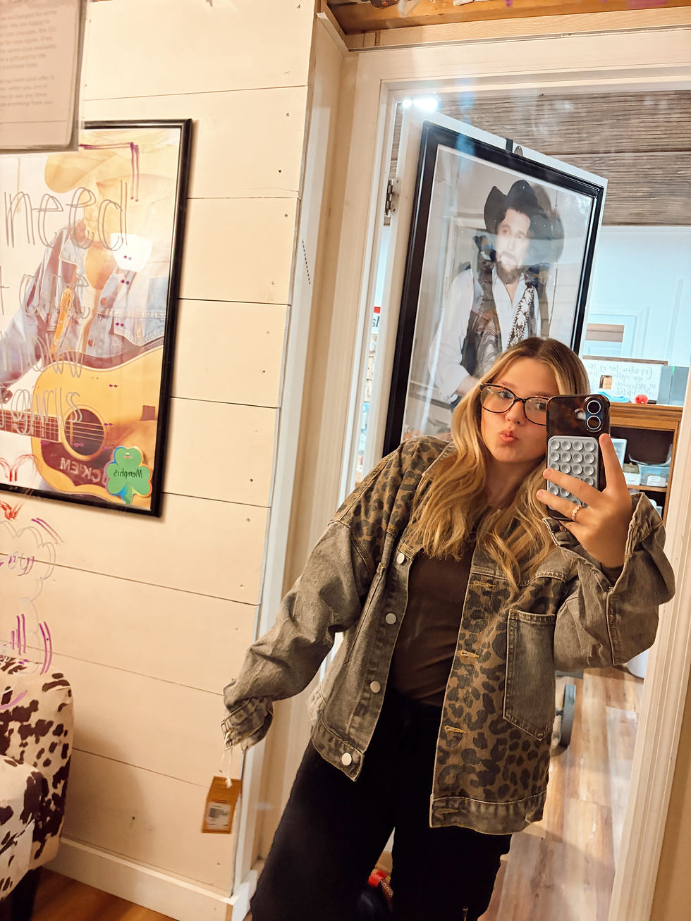 Thumbnail: Cheetah And Black Denim Jacket