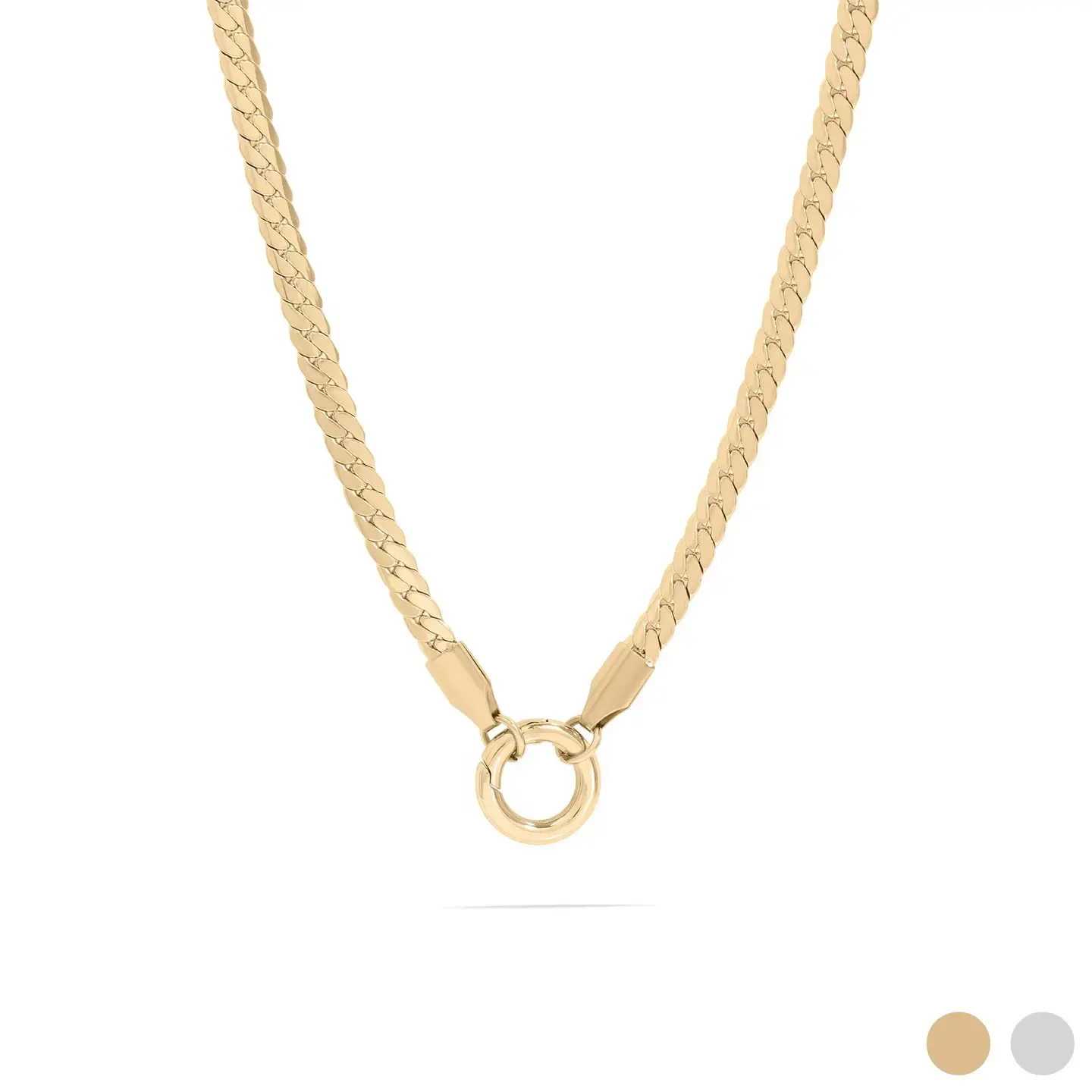 Curb Charm Holder Necklace