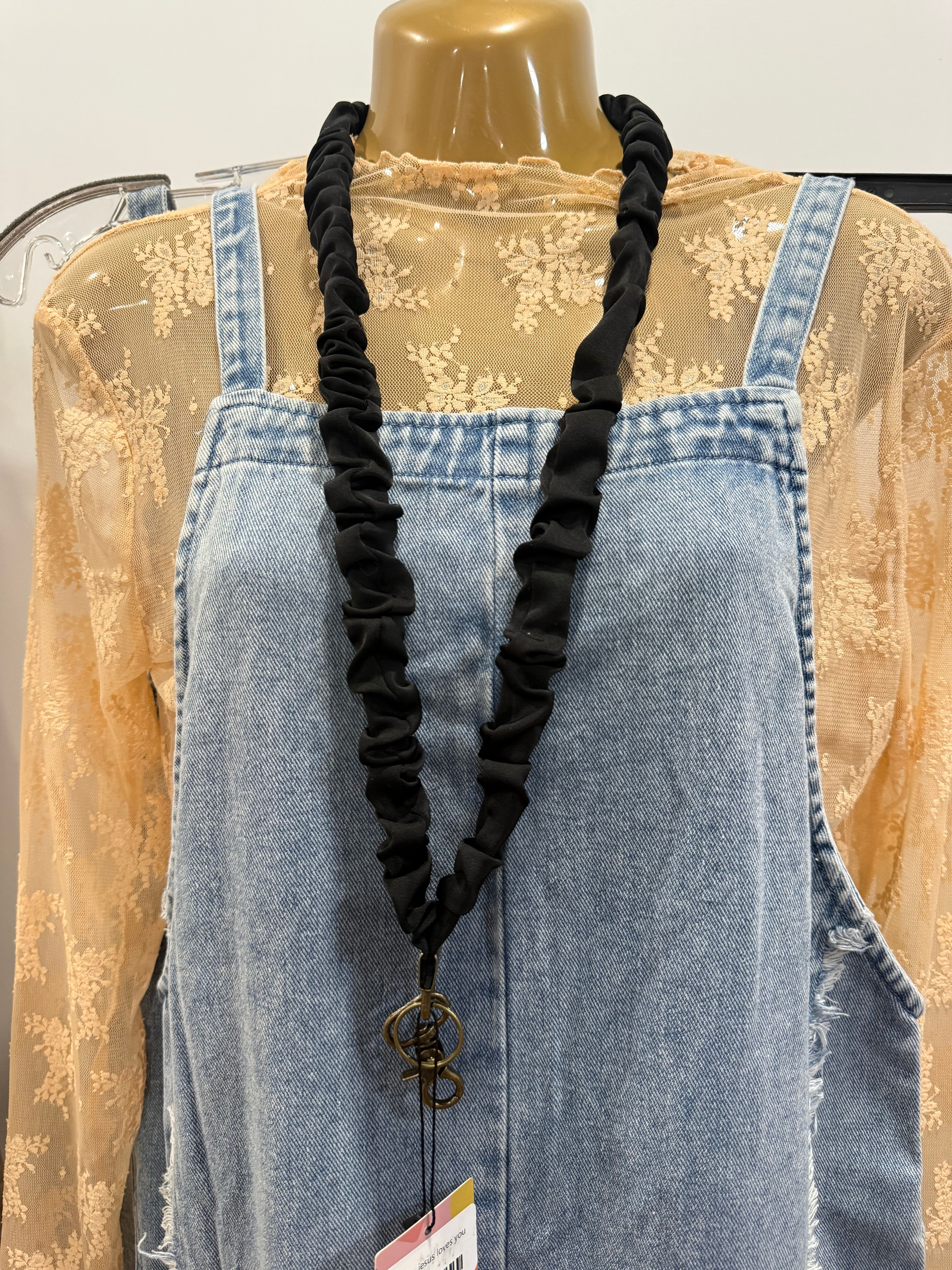 Andi Black Luxe Lanyard