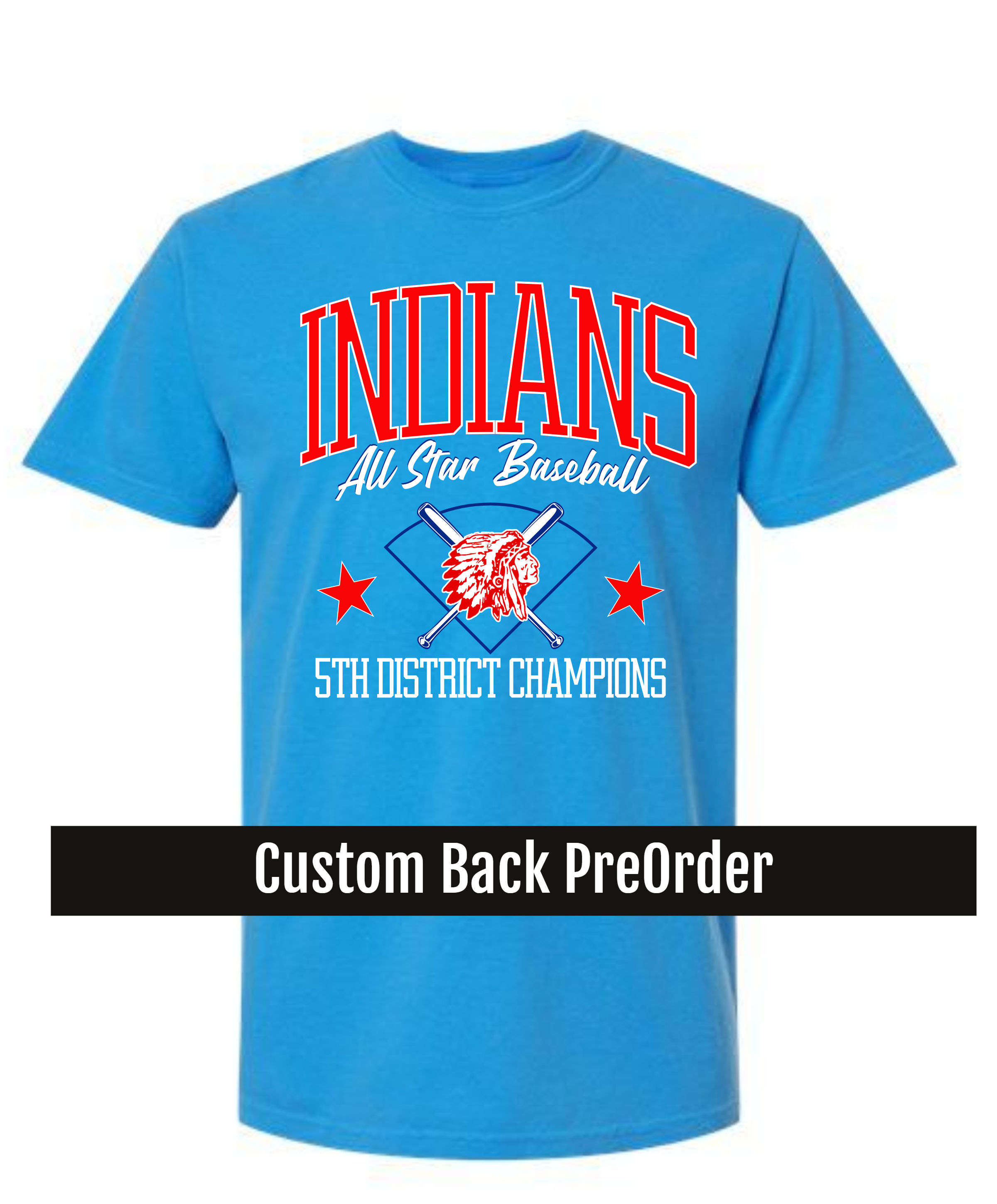 Adult Indians All Stars Custom Back PreOrder