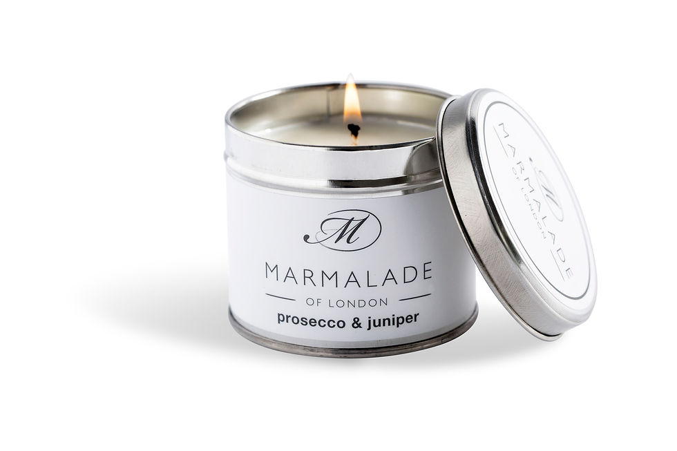 Prosecco and juniper tin candle