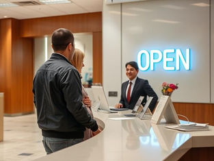 A customer at an open bank worried about proposed debanking legislation