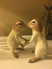 Needle felted animals