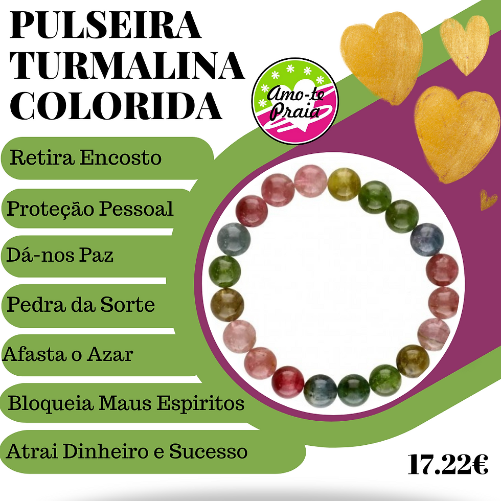 Pulseira Turmalina Colorida 