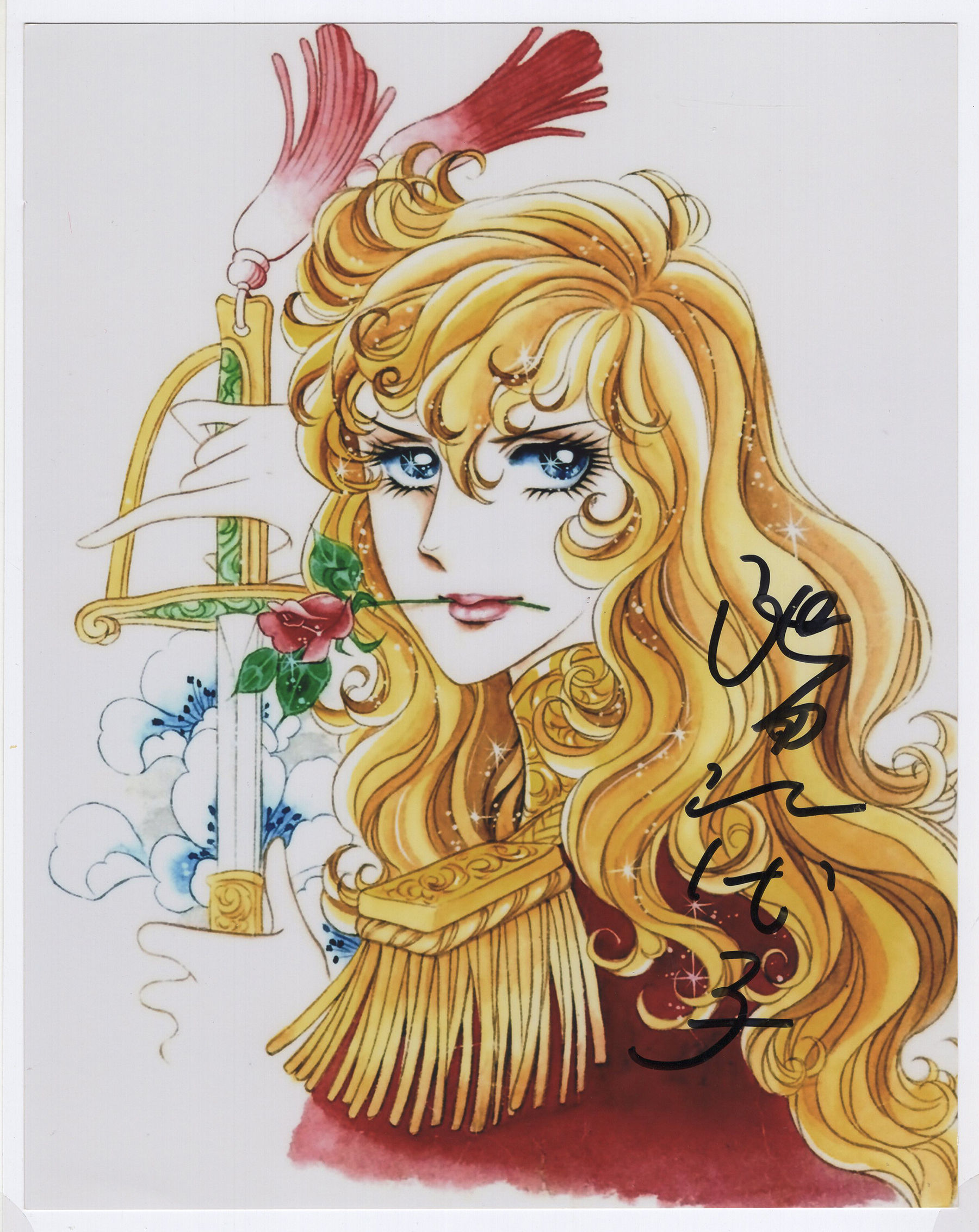 The Rose of Versailles Author Riyoko Ikeda signed photo with COA